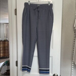 Cropped Printed Drawstring Pants